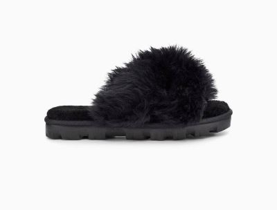 UGG Fuzzalicious Womens Slippers Black - AU 574CY